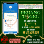 PEDANGTOGEL JACKPOT TOTO MACAU WITHDRAW 78.500.000