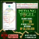 PEDANGTOGEL JACKPOT TOGEL PCSO WITHDRAW 55.230.000