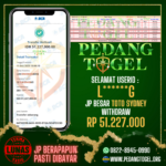 PEDANGTOGEL JACKPOT TOGEL SYDNEY WITHDRAW 51.227.000