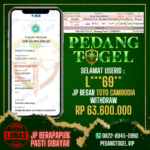 PEDANGTOGEL JACKPOT CAMBODIA WITHDRAW 63.600.000