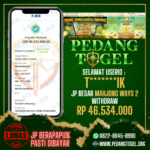 PEDANGTOGEL JACKPOT SLOT WITHDRAW 46.534.000