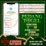 PEDANGTOGEL JACKPOT TOGEL SYDNEY WITHDRAW 17.000.000