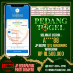 PEDANGTOGEL JACKPOT TOGEL HONGKONG WITHDRAW 10.500.000