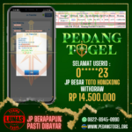 PEDANGTOGEL JACKPOT TOGEL HONGKONG WITHDRAW 14.500.000