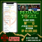 PEDANGTOGEL JACKPOT LIVE CASINO GAMES WITHDRAW 40.000.000